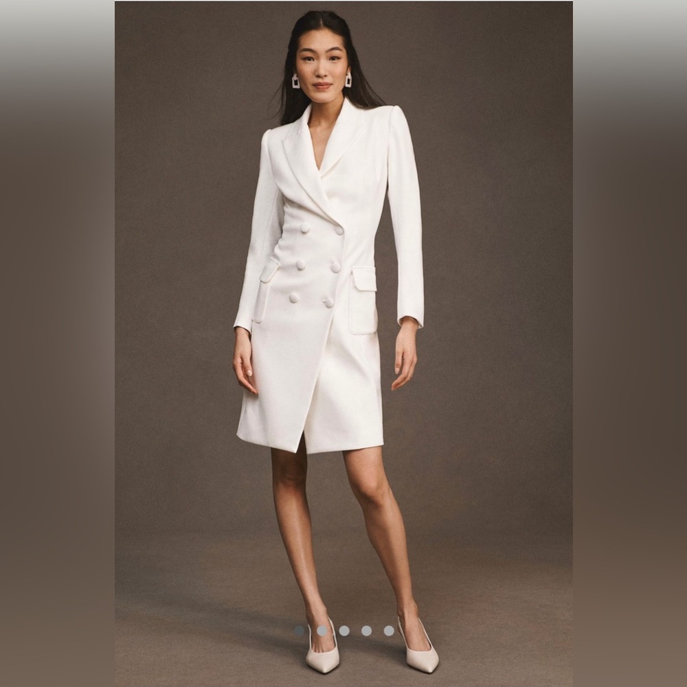 Anthropologie Tadashi Soji White Bridal Party Dress M